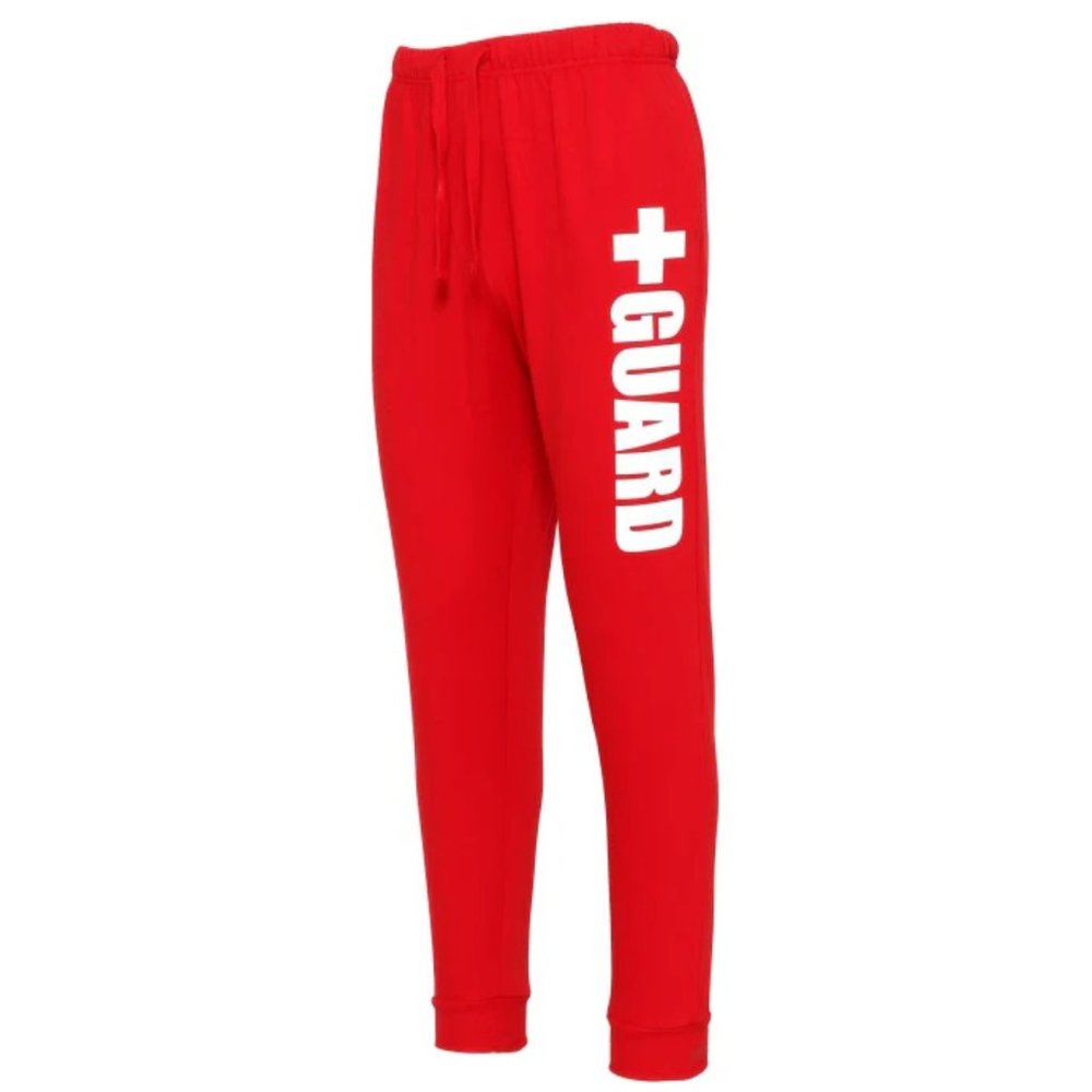 Lifeguard Sweatpants Jogger pants Red, Small Men's